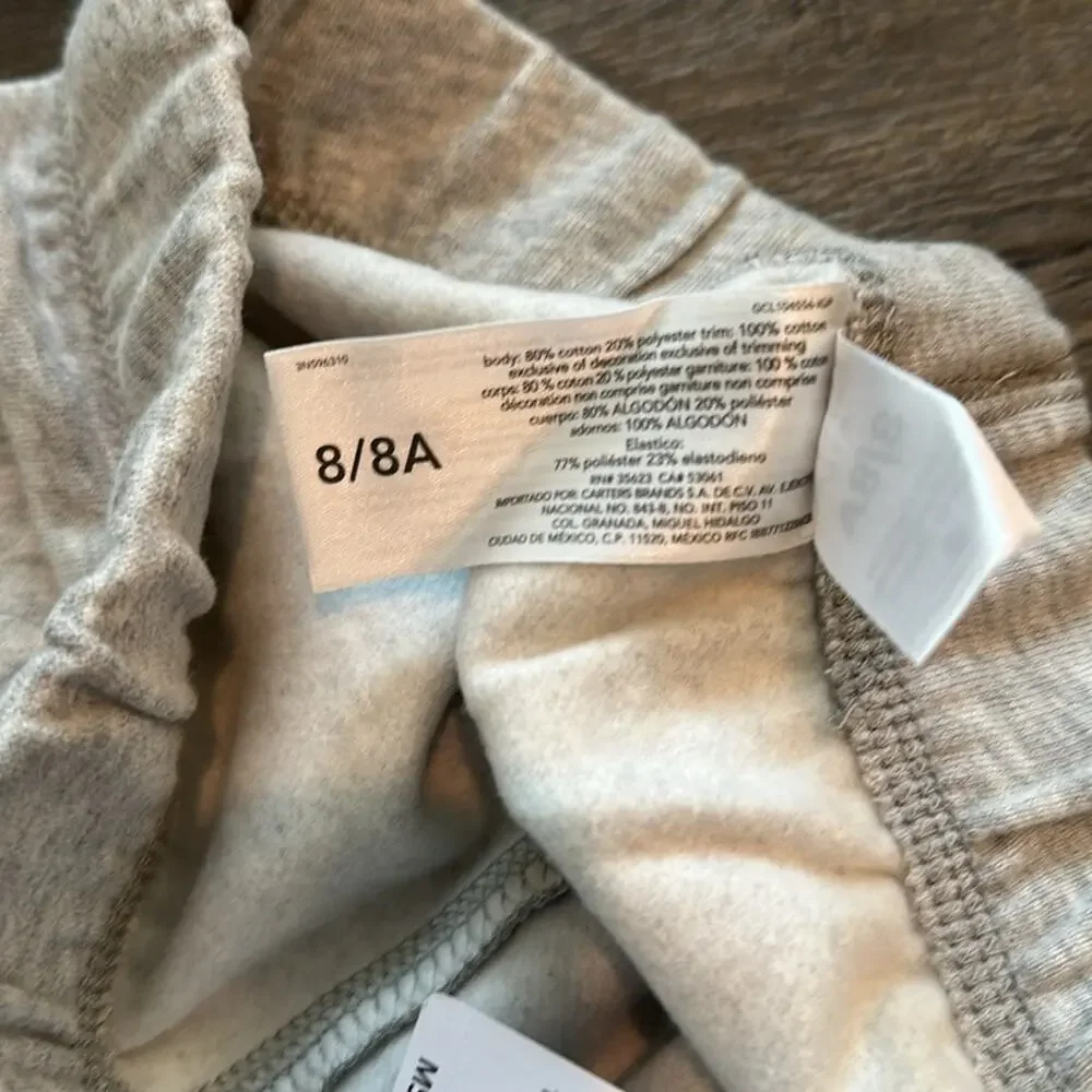 Carter's‎ size 8 Light Gray Performance Jogger Sweatpants